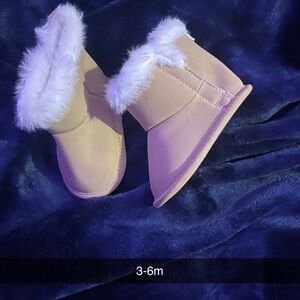 Baby Tan Fur-Lined Booties